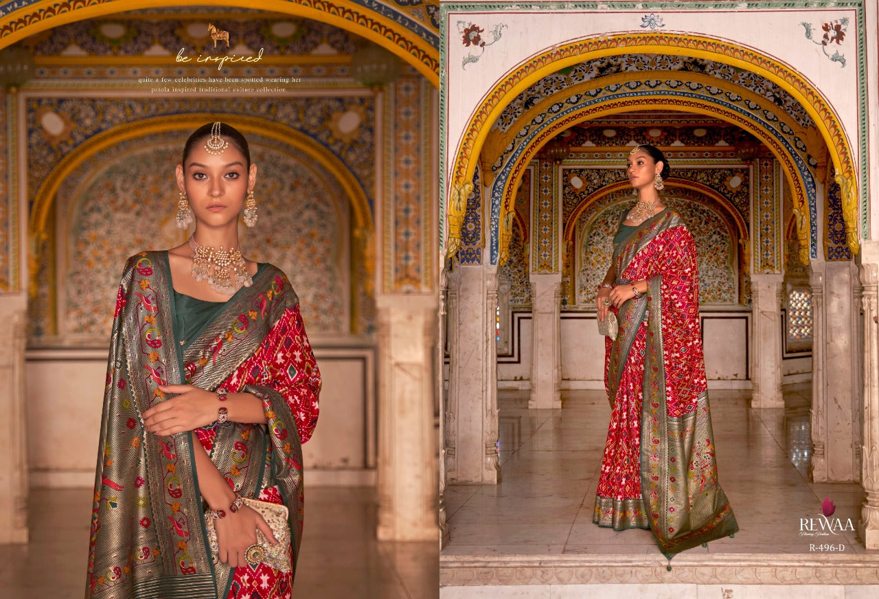 REWAA PATOLA PATHANI SMOOTH SILK WITH PATOLA PRINT SAREE Anant Tex Exports Private Limited