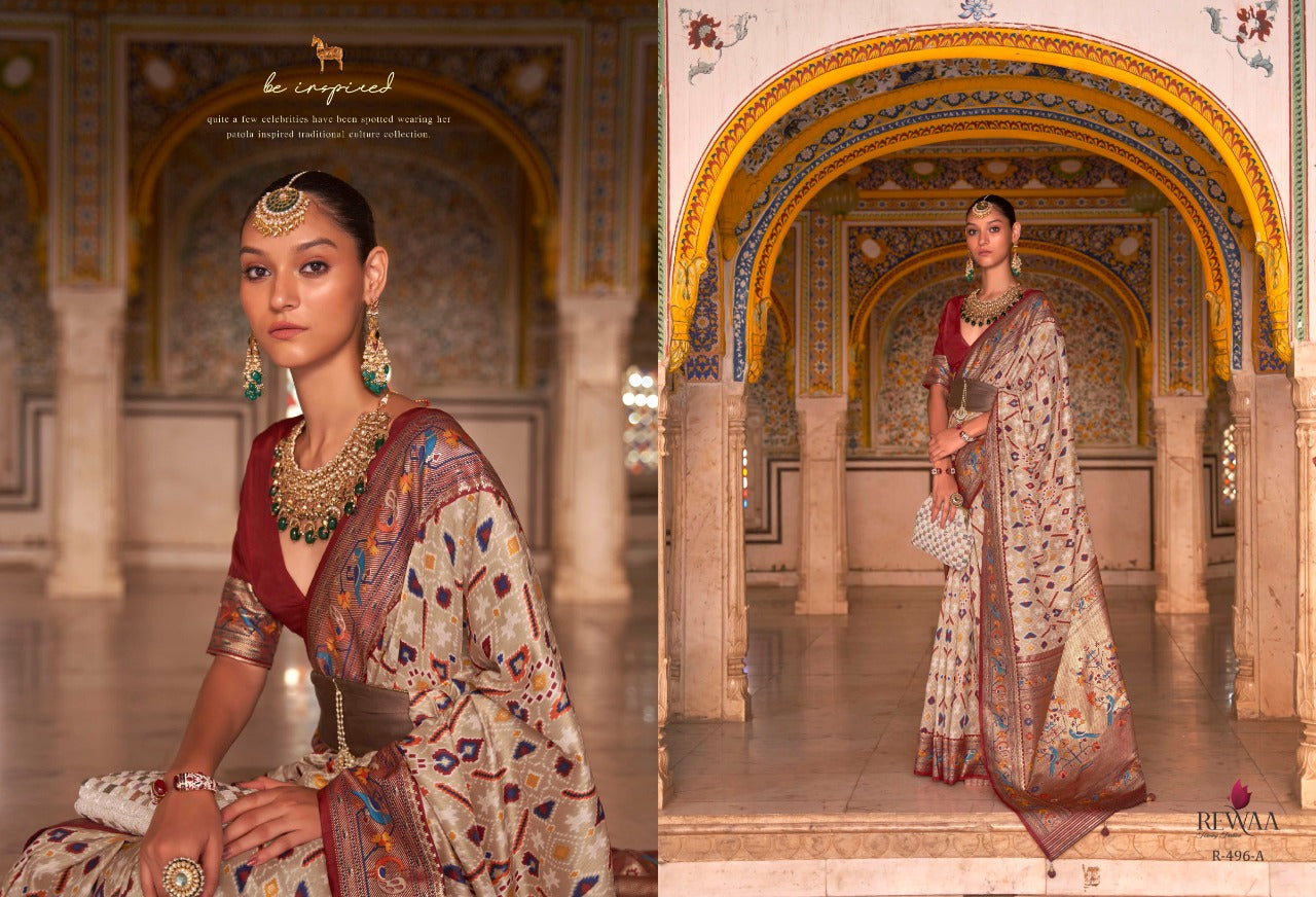 REWAA PATOLA PATHANI SMOOTH SILK WITH PATOLA PRINT SAREE Anant Tex Exports Private Limited