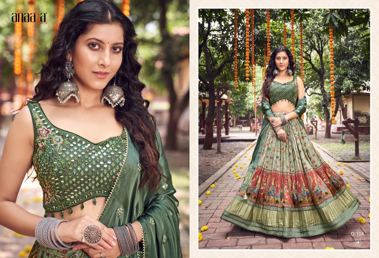 TATHASTU ANAARA G-101 SERIES PURE GAJI SILK LEHENGA Anant Tex Exports Private Limited