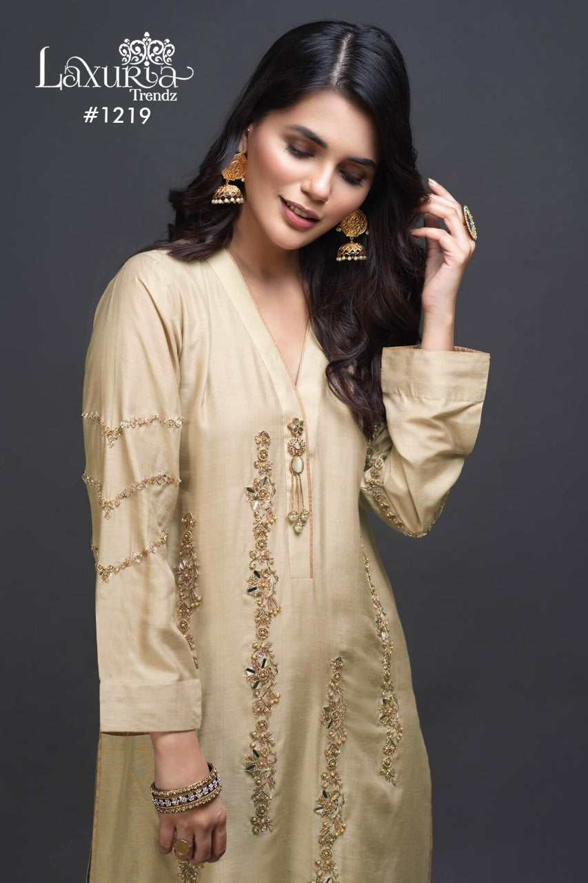 Handwork Kurti With Pant & Fancy Organza Dupatta Anant Tex Exports Private Limited