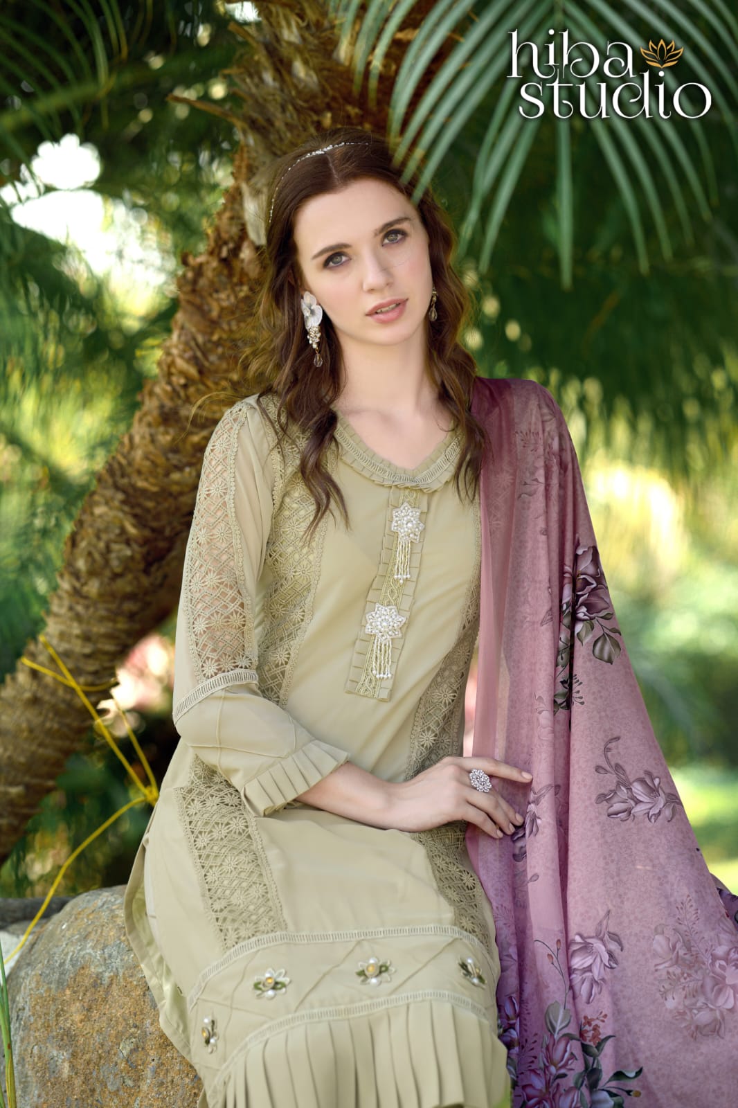 LPC 50 BY HIBA STUDIO EXCLUSIVE DESIGNER FAUX GEORGETTE READYMADE PAKISTANI SUITS Anant Tex Exports Private Limited