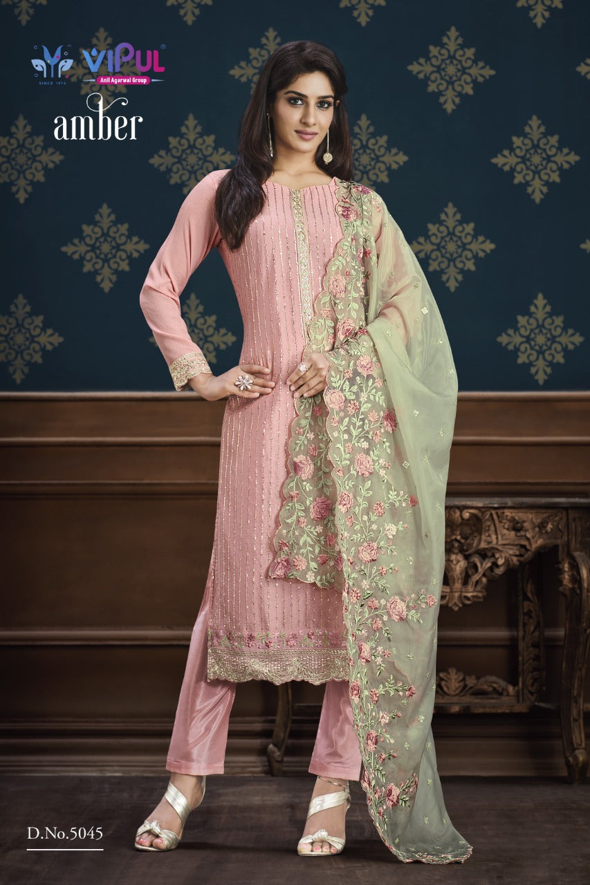 Vipul Amber Chinnon With Embroidery Suits Anant Tex Exports Private Limited