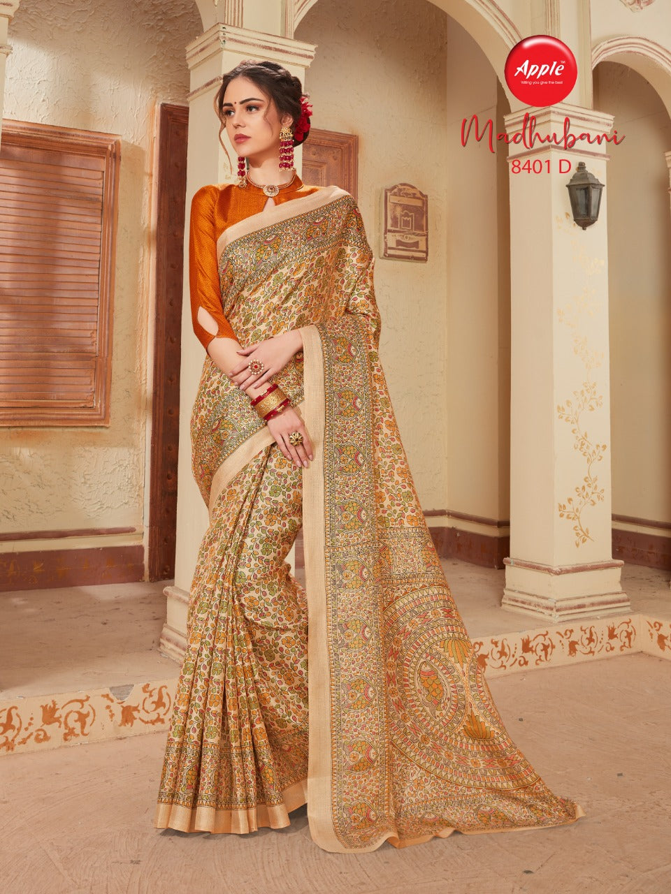 Madhubani Vol-4 Khadi Print Saree Anant Tex Exports Private Limited