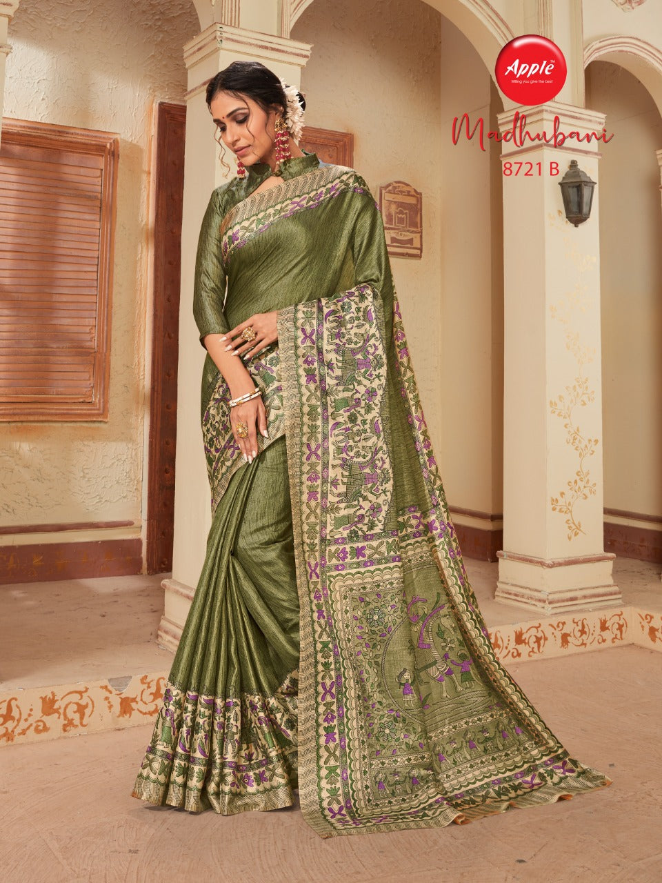Madhubani Vol-4 Khadi Print Saree Anant Tex Exports Private Limited