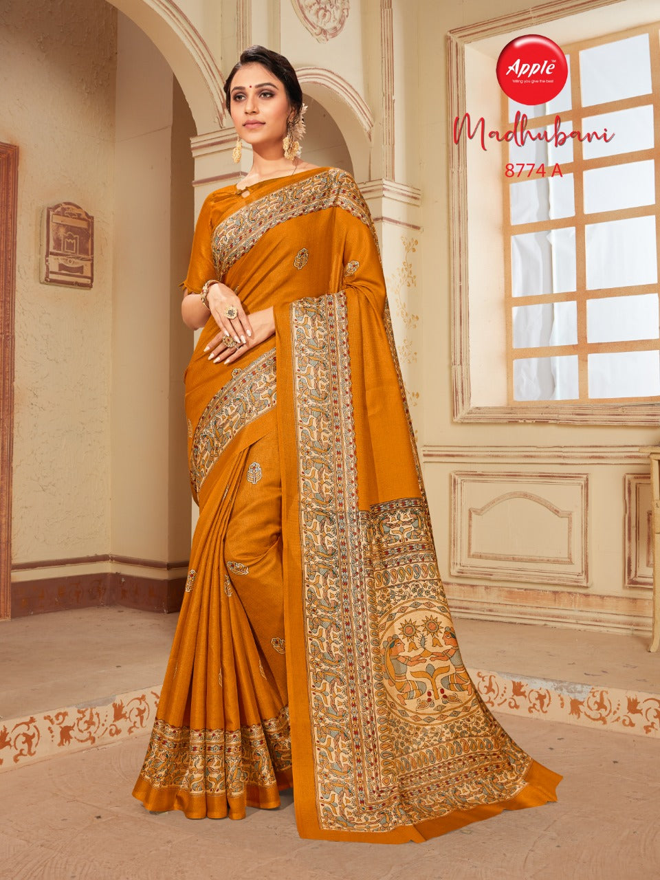 Madhubani Vol-4 Khadi Print Saree Anant Tex Exports Private Limited