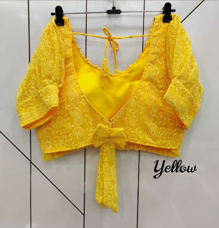Party Wear Chikankari Blouse Anant Tex Exports Private Limited