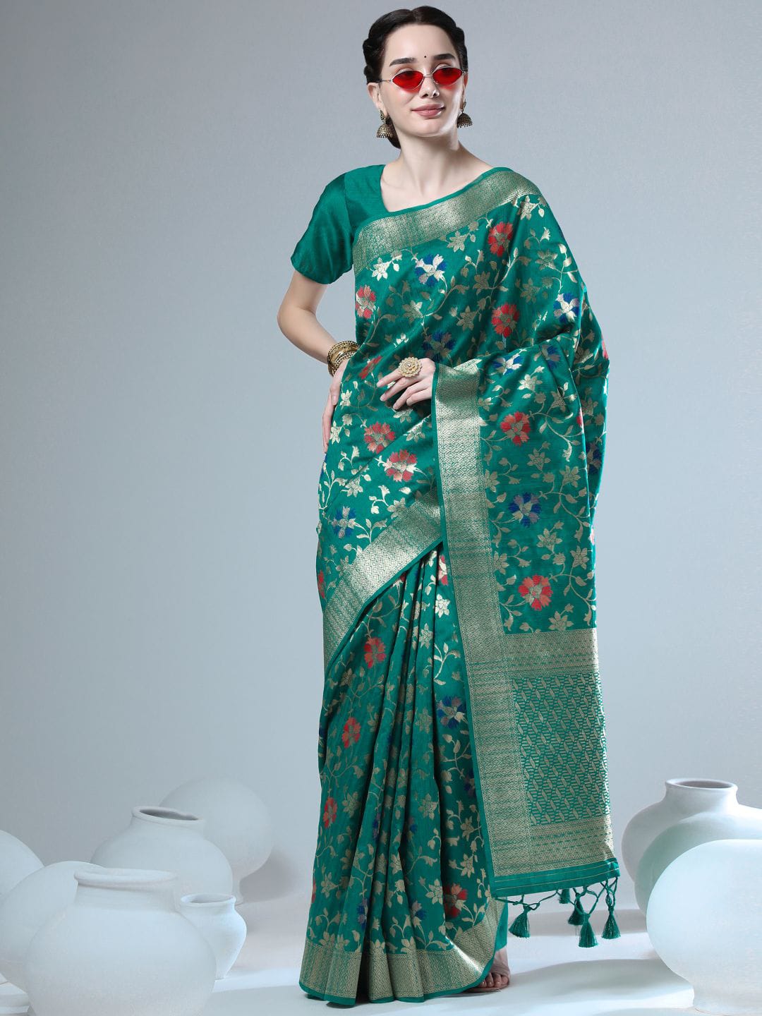 Tussar Silk Jamdani Weaving Saree Anant Tex Exports Private Limited