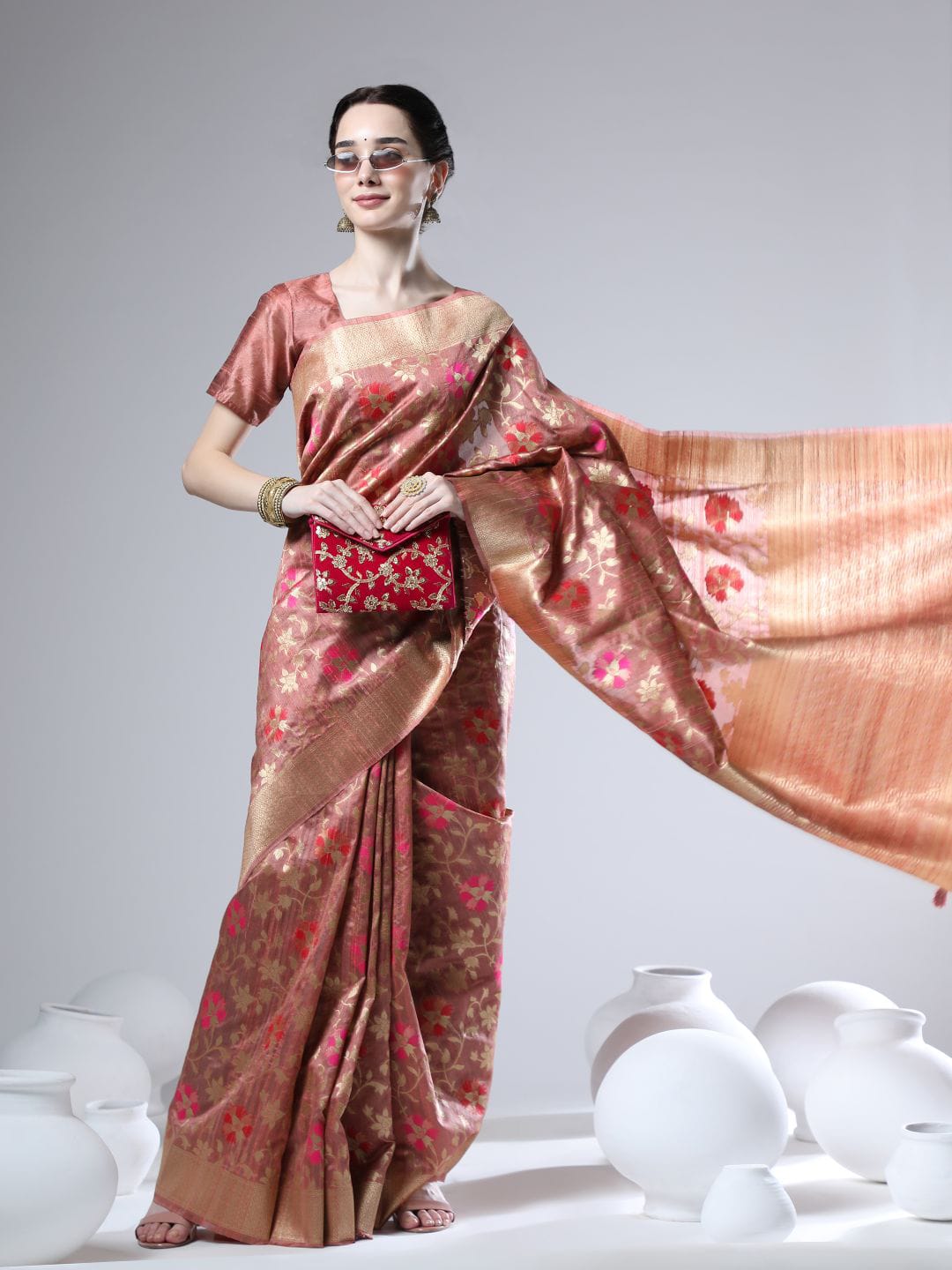 Tussar Silk Jamdani Weaving Saree Anant Tex Exports Private Limited