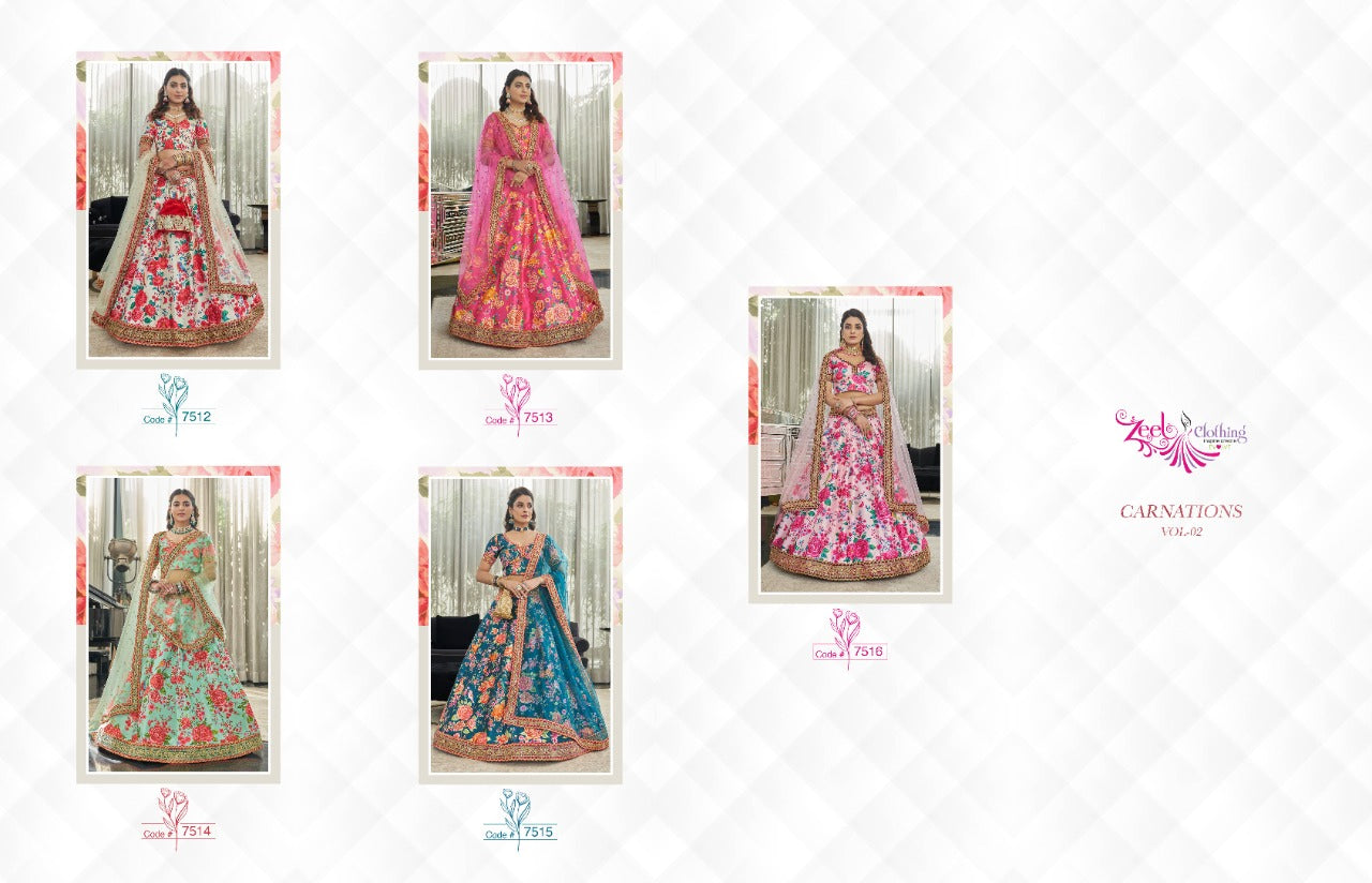 CARNATIONS VOL-2 PARTY WEAR LEHENGA CHOLI Anant Tex Exports Private Limited