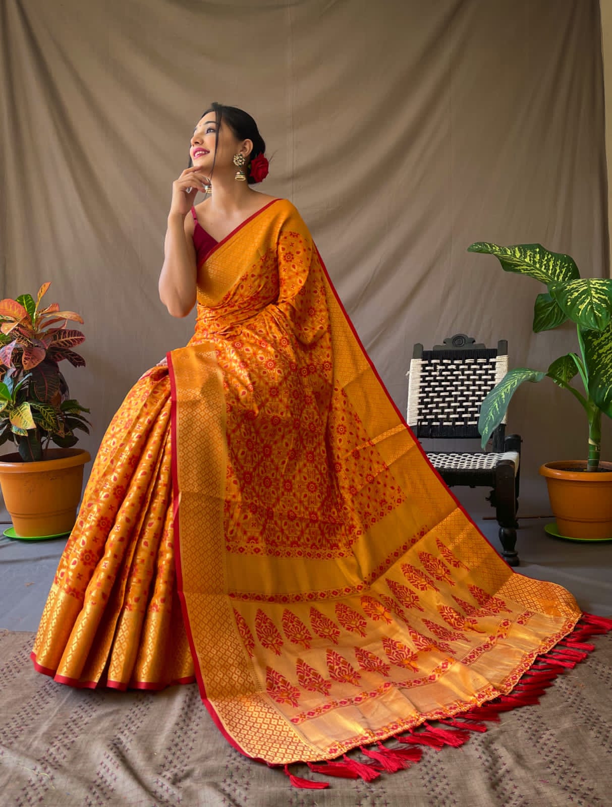 PARTY WEAR PURE PATOLA SILK SAREE Anant Tex Exports Private Limited