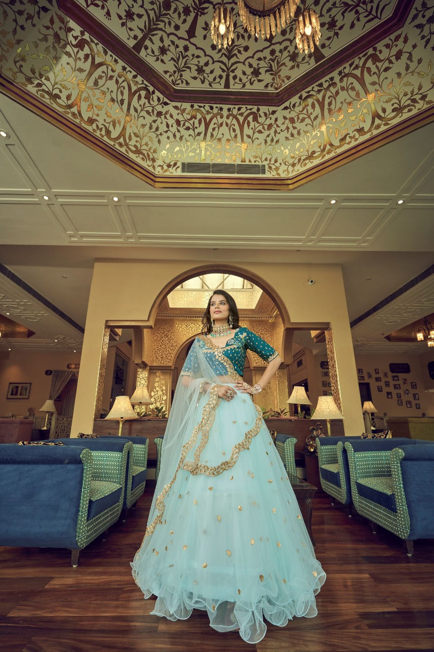 Aahvan Rajwada Heavy Net Designer Lehenga Choli Anant Tex Exports Private Limited