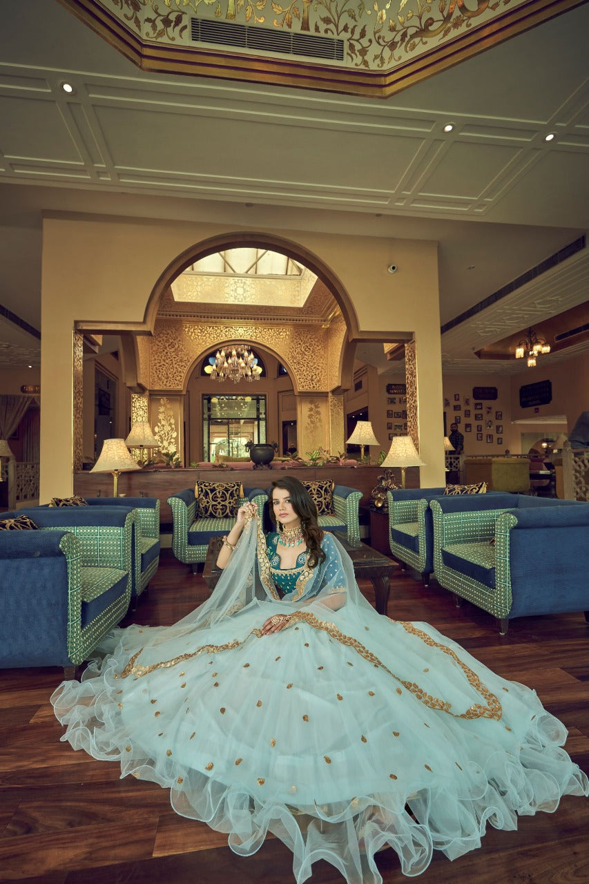 Aahvan Rajwada Heavy Net Designer Lehenga Choli Anant Tex Exports Private Limited