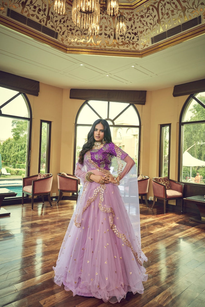 Aahvan Rajwada Heavy Net Designer Lehenga Choli Anant Tex Exports Private Limited