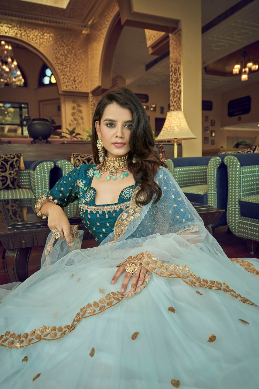Aahvan Rajwada Heavy Net Designer Lehenga Choli Anant Tex Exports Private Limited