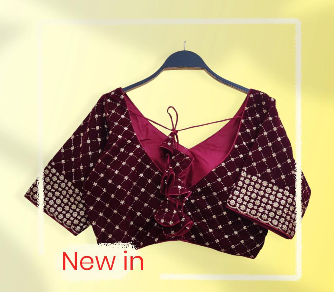 PARTY WEAR VELVET 9 BLOUSE Anant Tex Exports Private Limited