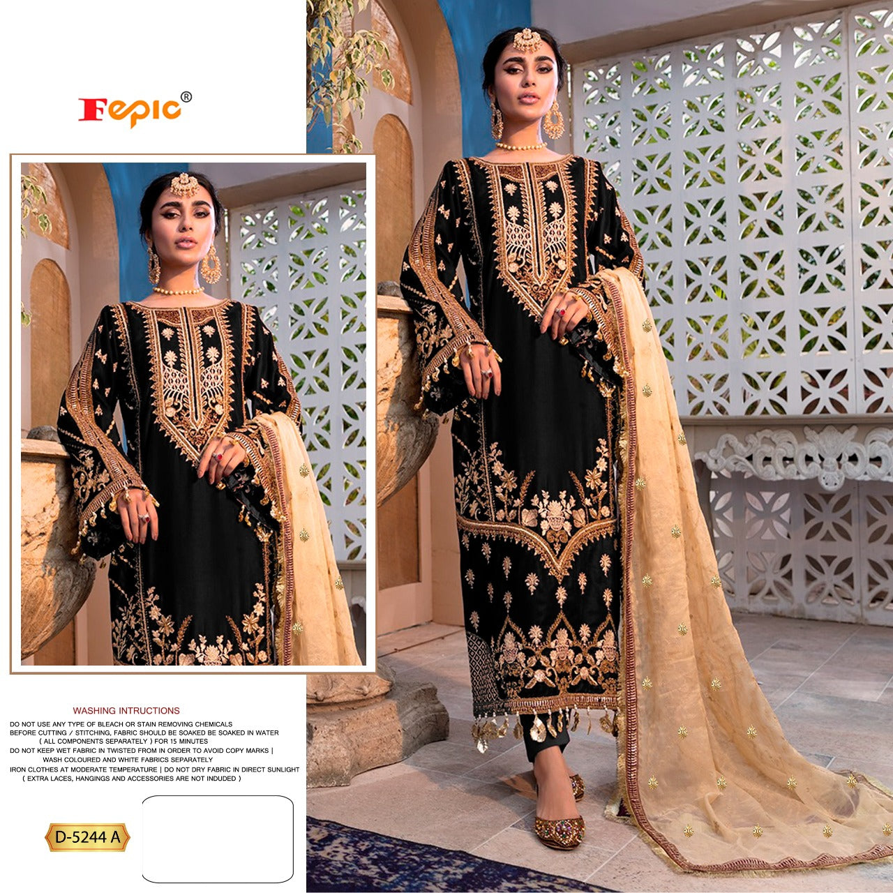 FEPIC ROSEMEEN D-5244 VELVET SUIT Anant Tex Exports Private Limited