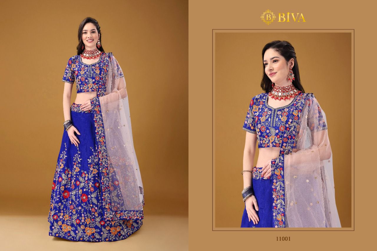 BIVA-MONALISAA VOL-1 11001 TO 11007 SERIES LEHENGA Anant Tex Exports Private Limited