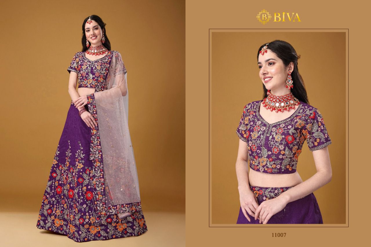 BIVA-MONALISAA VOL-1 11001 TO 11007 SERIES LEHENGA Anant Tex Exports Private Limited