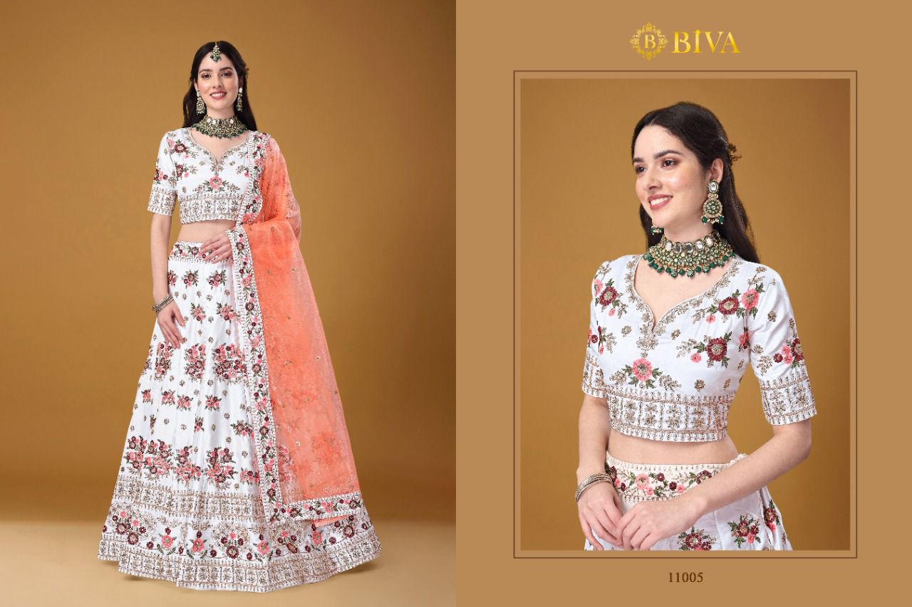 BIVA-MONALISAA VOL-1 11001 TO 11007 SERIES LEHENGA Anant Tex Exports Private Limited
