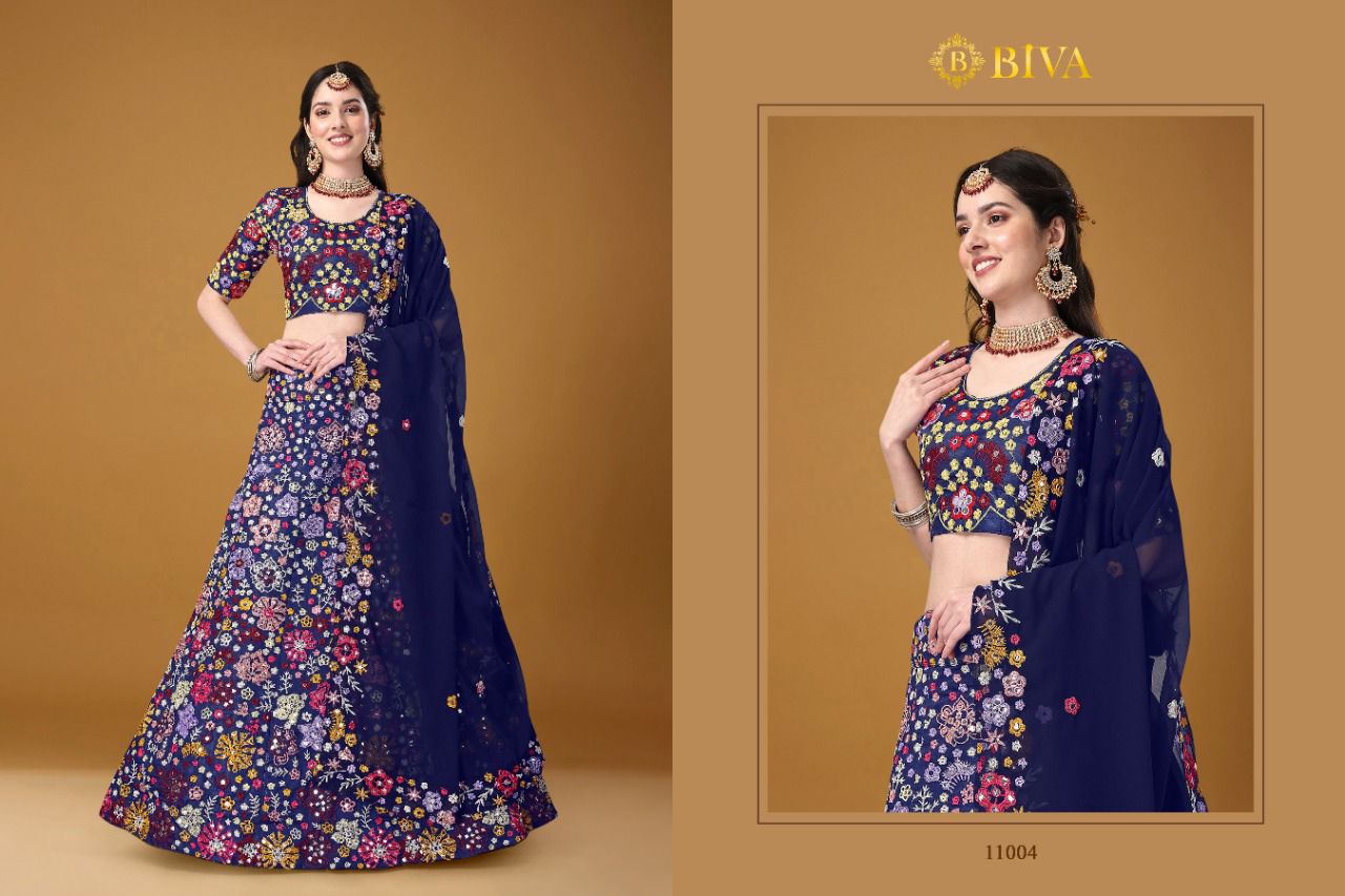 BIVA-MONALISAA VOL-1 11001 TO 11007 SERIES LEHENGA Anant Tex Exports Private Limited