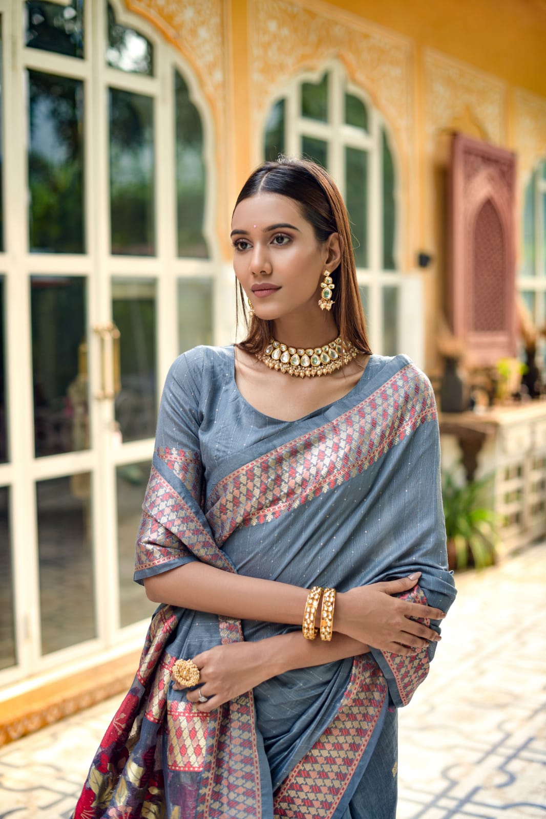 Premium Linen Silk Saree Anant Tex Exports Private Limited