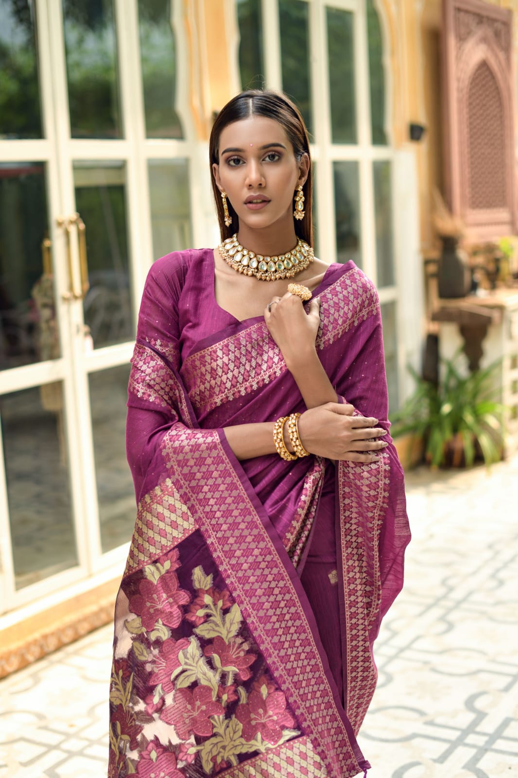 Premium Linen Silk Saree Anant Tex Exports Private Limited