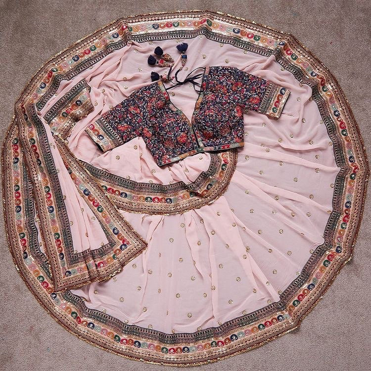 PARTY WEAR EMBROIDERED SEQUINS SAREE Anant Tex Exports Private Limited