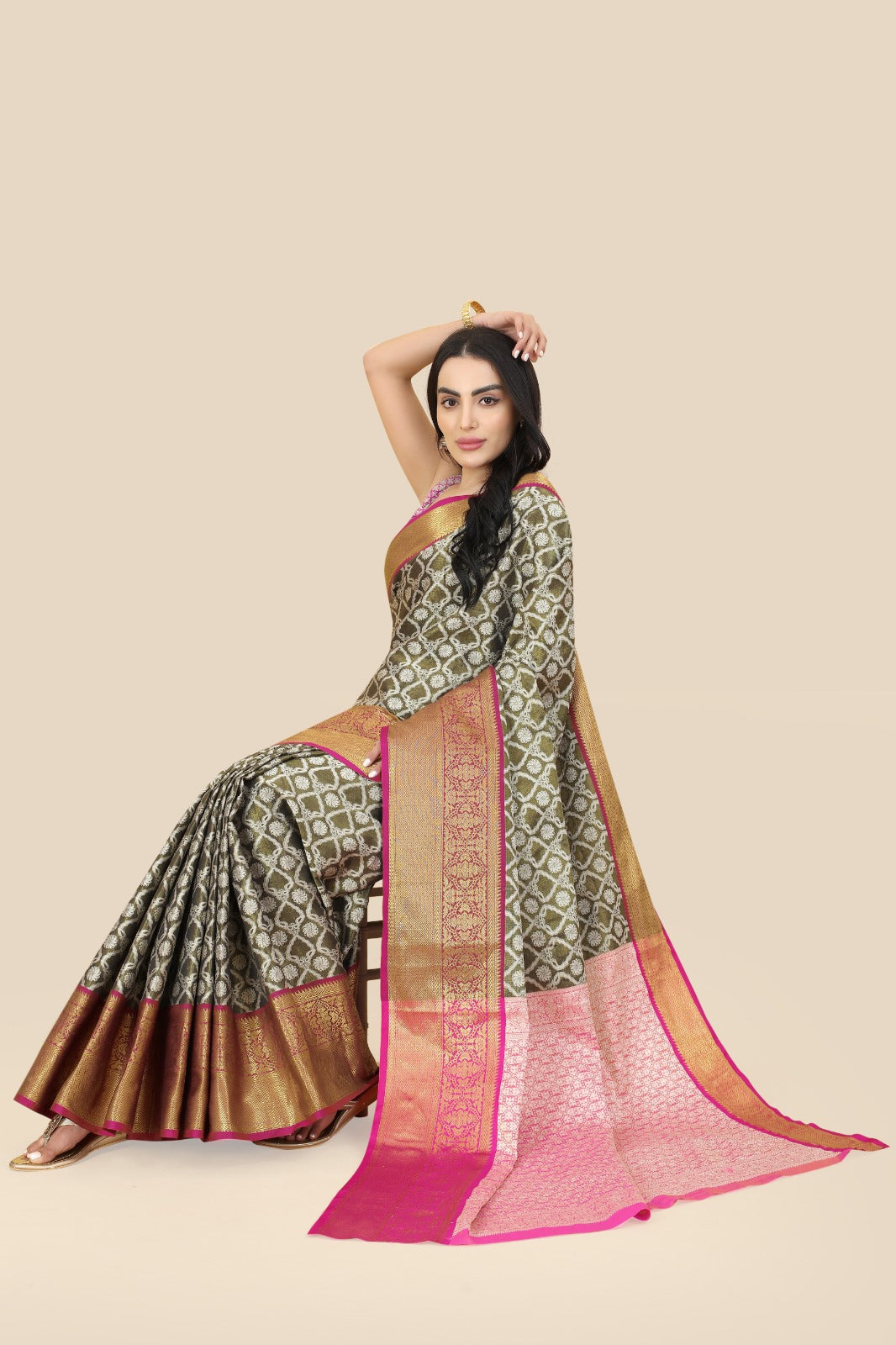 Kanchipuram Handloom Tissue Weaving Silk Saree Anant Tex Exports Private Limited