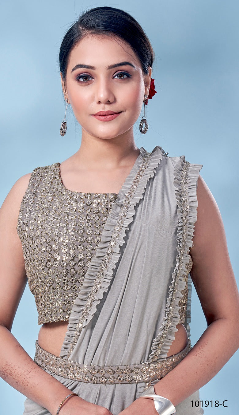 PARTY WEAR READYMADE SAREE D.NO 101918 Anant Tex Exports Private Limited