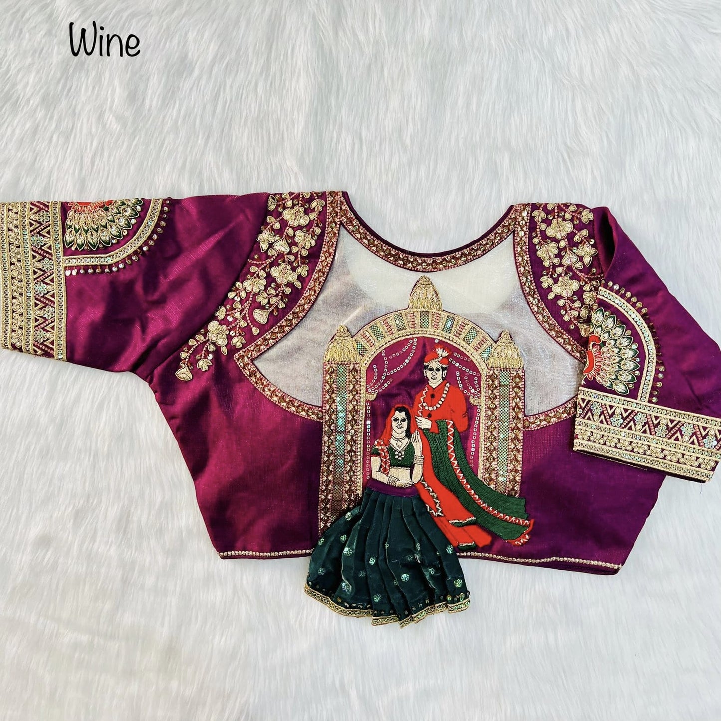 Divya Heavy Embroidery Bridal Work Blouse