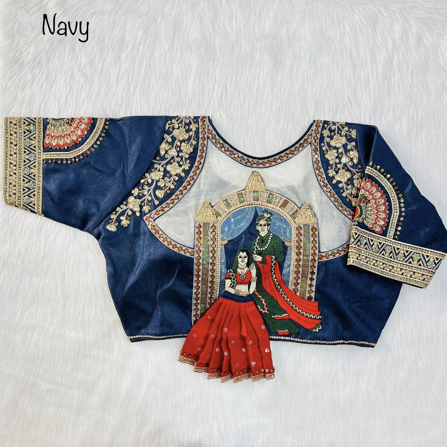 Divya Heavy Embroidery Bridal Work Blouse