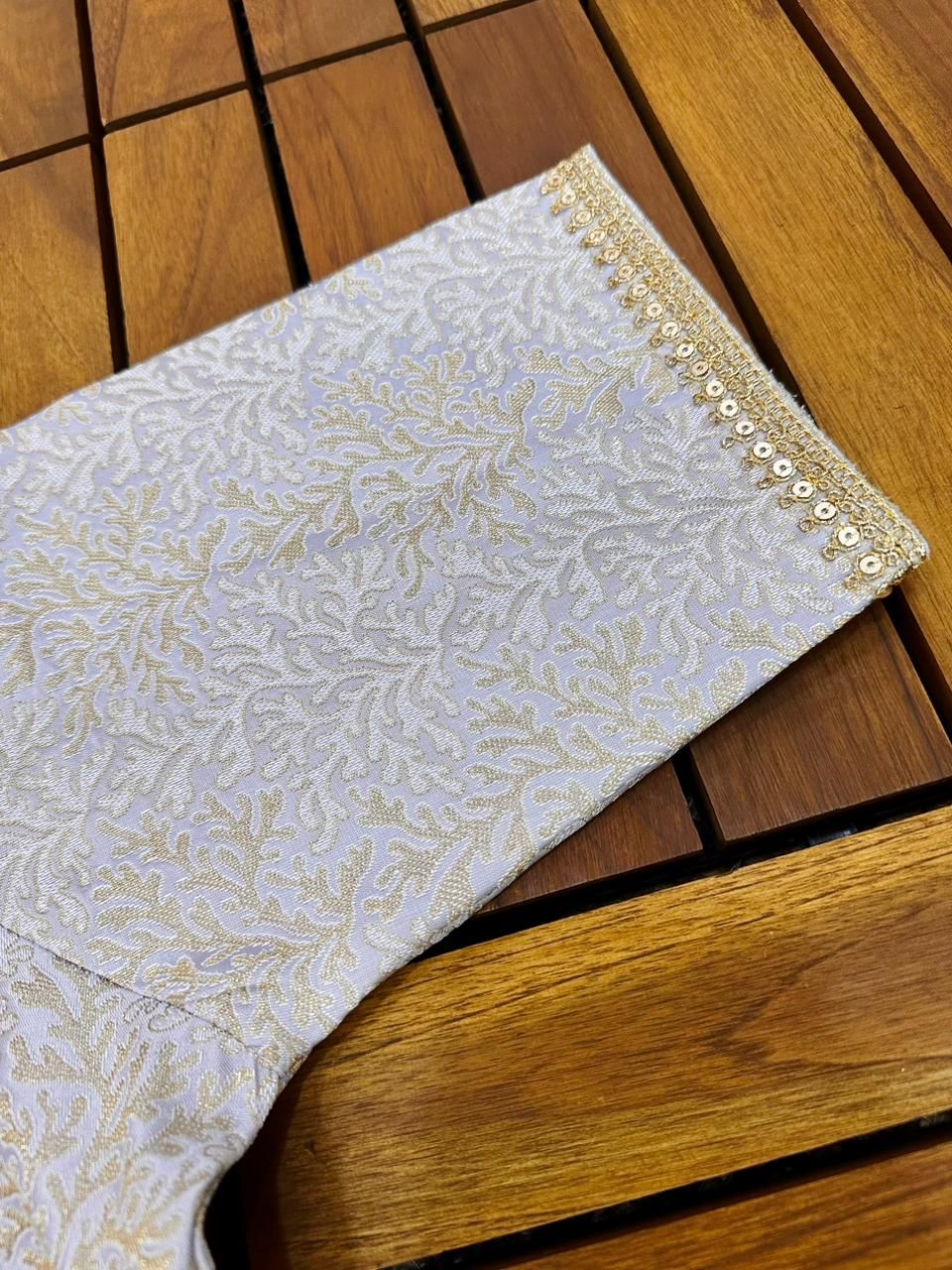Beautiful Golden and Silver Banarasi Silk Blouse Anant Tex Exports Private Limited