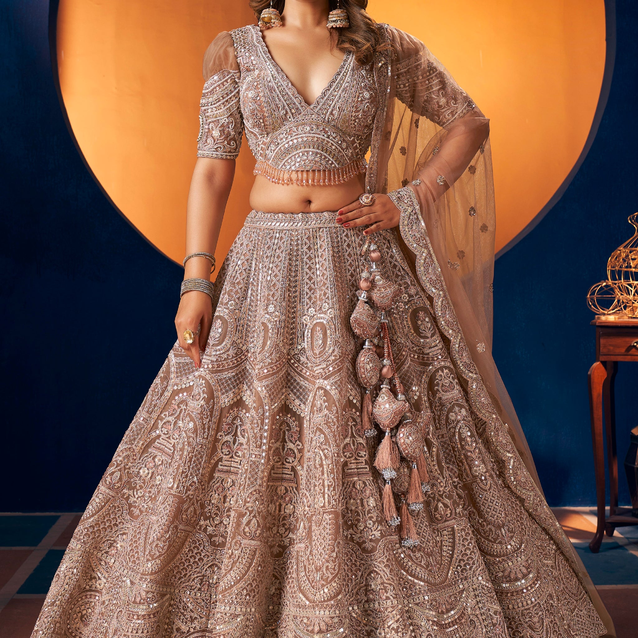 Exquisite Designer Wedding Lehenga: Elegance Redefined in Net Fabric