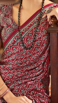 Ajrakh Print Saree