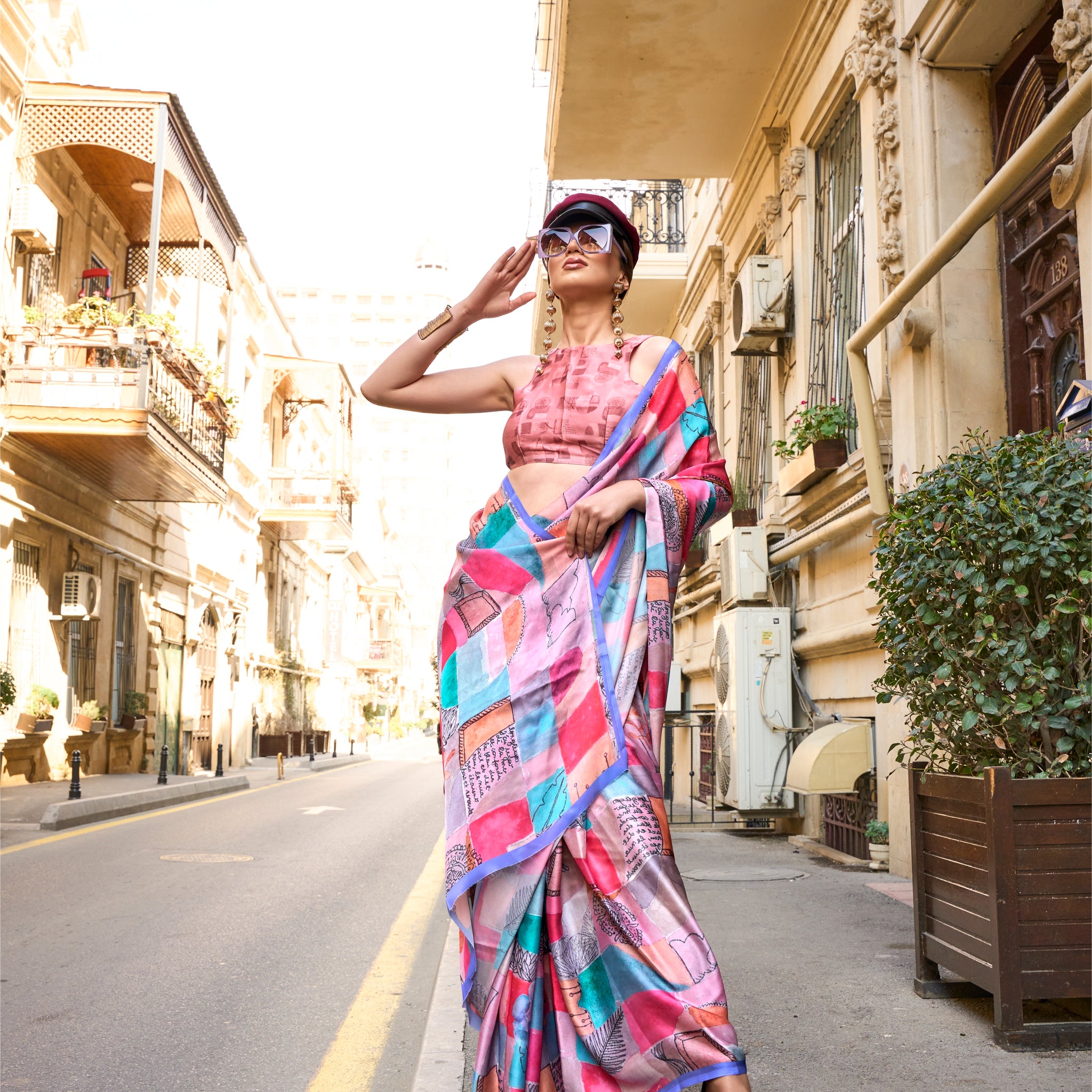 Beautiful Casual Wear Satin Georgette With Digital Print Saree