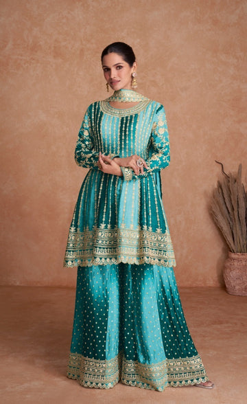 Boutique Designer 2D Chinon Party Wear Salwar Suite