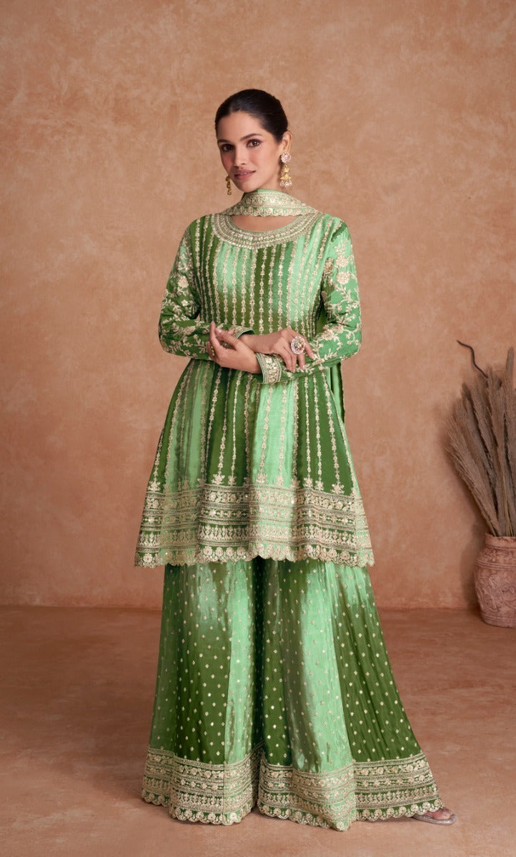 Boutique Designer 2D Chinon Party Wear Salwar Suite