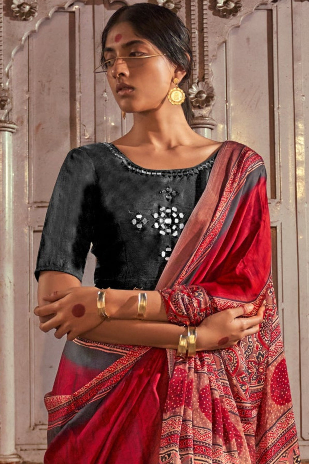 Gajji Lagdi Patta Saree