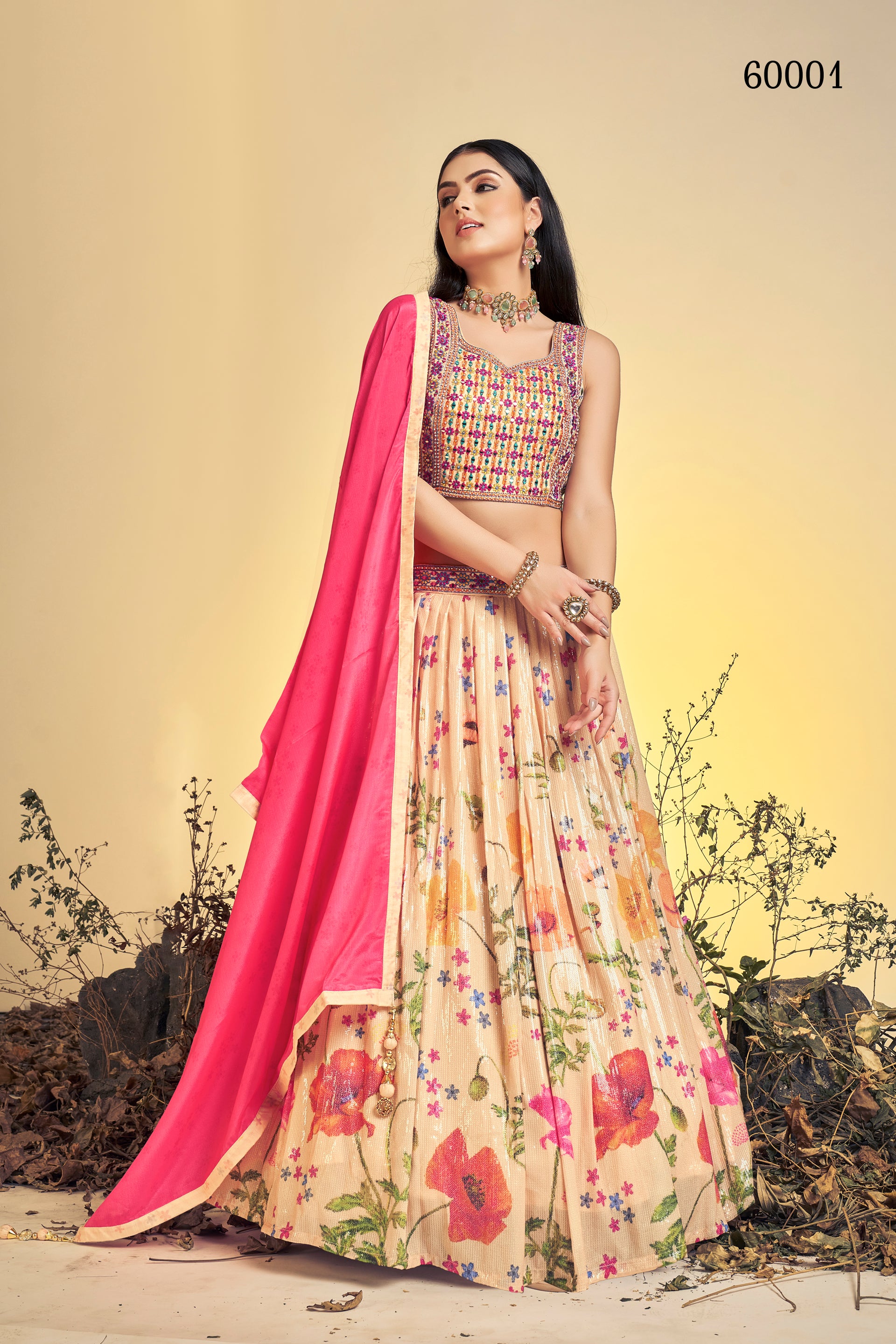 Floral Vol 7 Designer Occasion Wear Lehenga D.No 60001 - Anant Tex Exports Private Limited