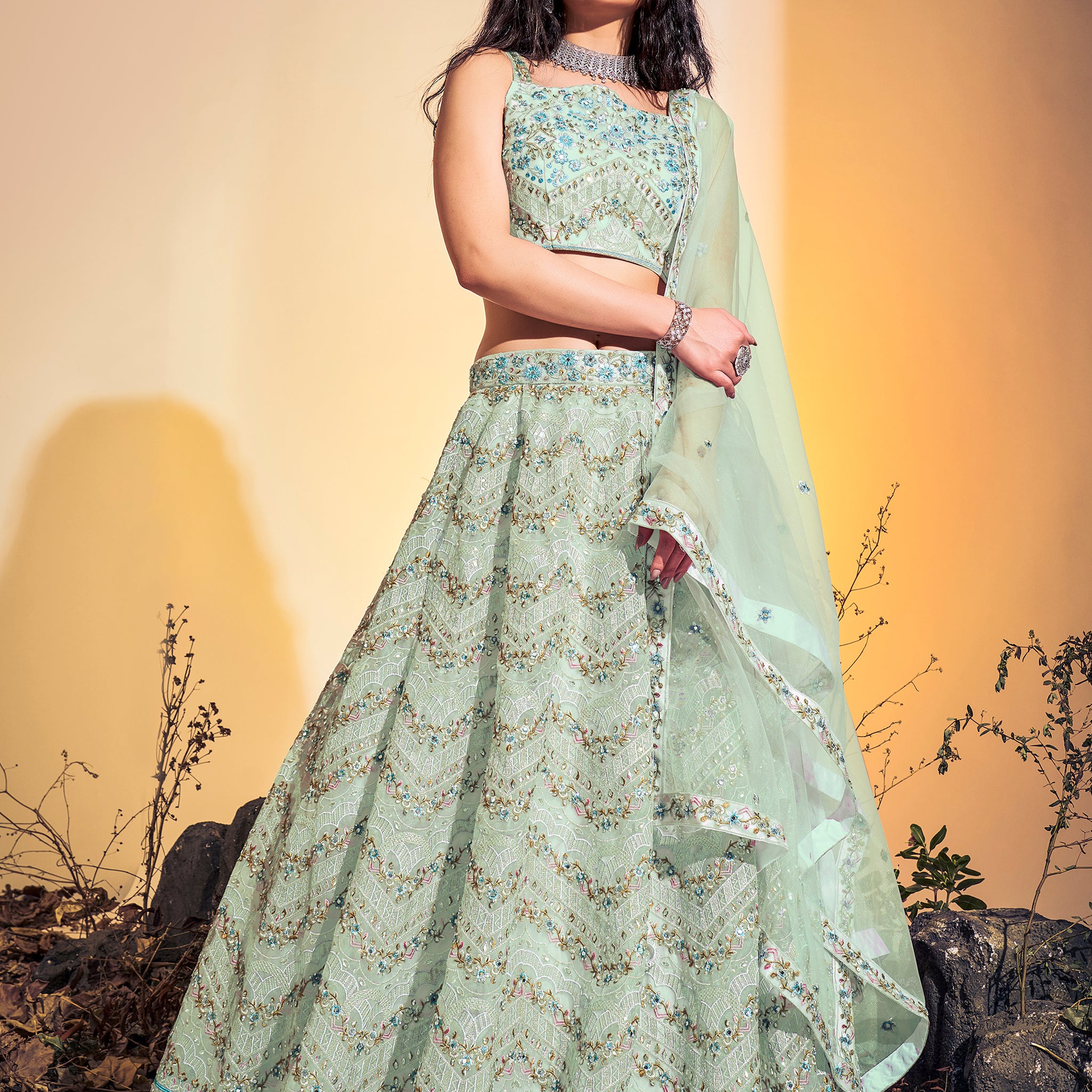 Floral Vol 8 Designer Occasion Wear Lehenga D.No 62002 - Anant Tex Exports Private Limited