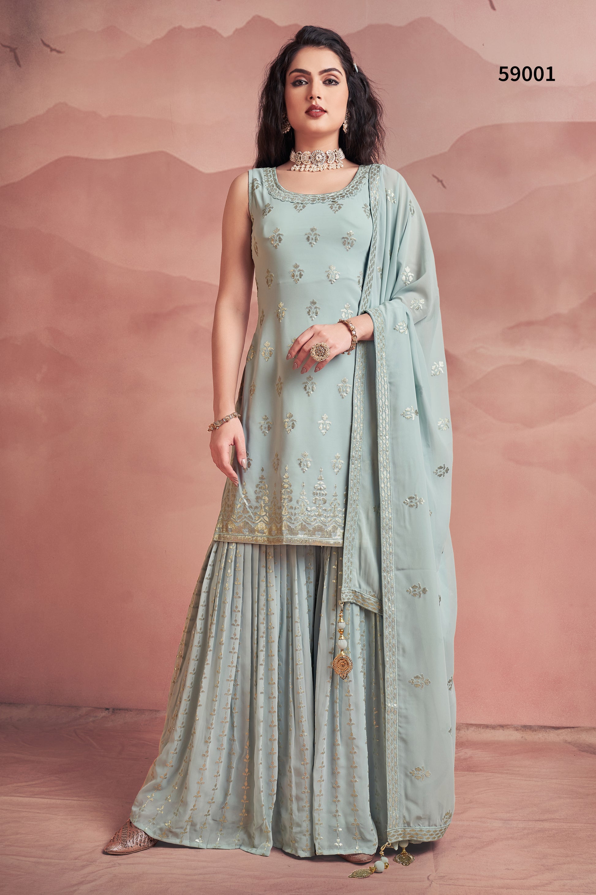 Noorani Vol 7 Designer Occasion Wear Suit D.No 59001 - Anant Tex Exports Private Limited