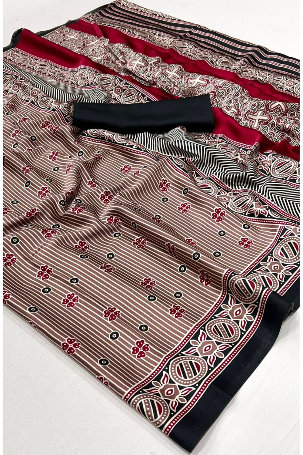 Ajrakh Print Saree