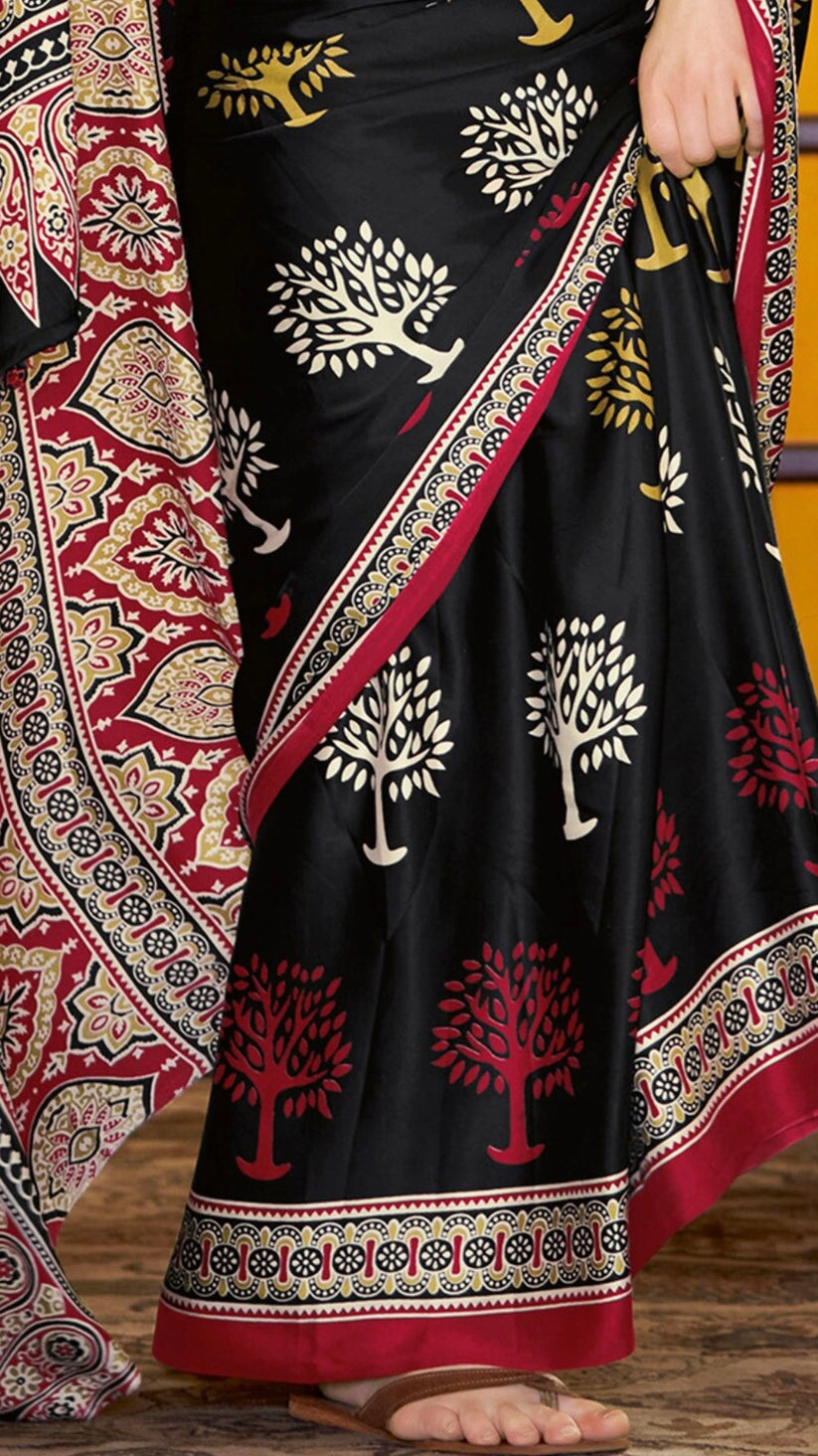 Ajrakh Print Saree