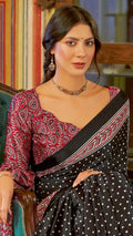 Ajrakh Print Saree