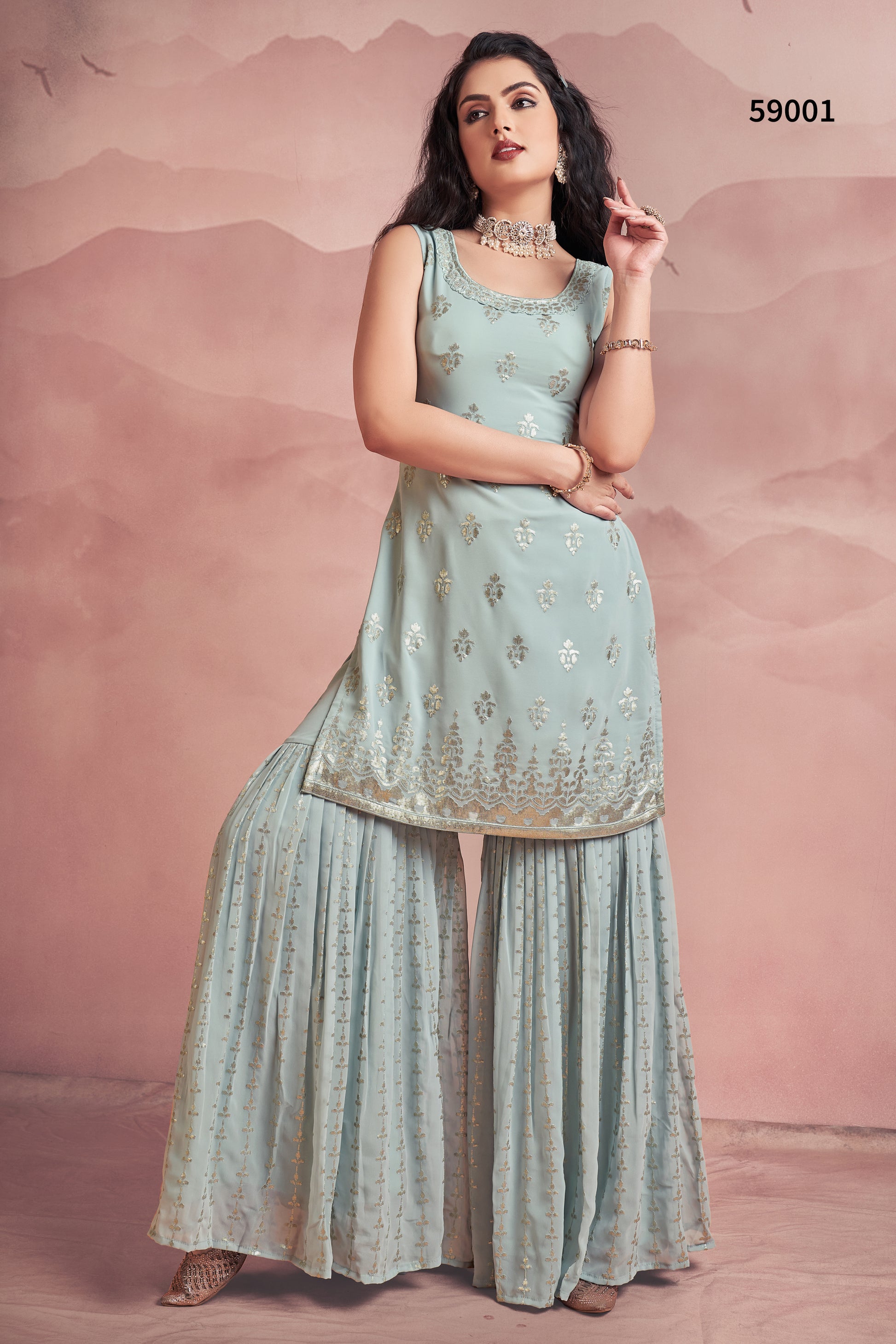 Noorani Vol 7 Designer Occasion Wear Suit D.No 59001 - Anant Tex Exports Private Limited