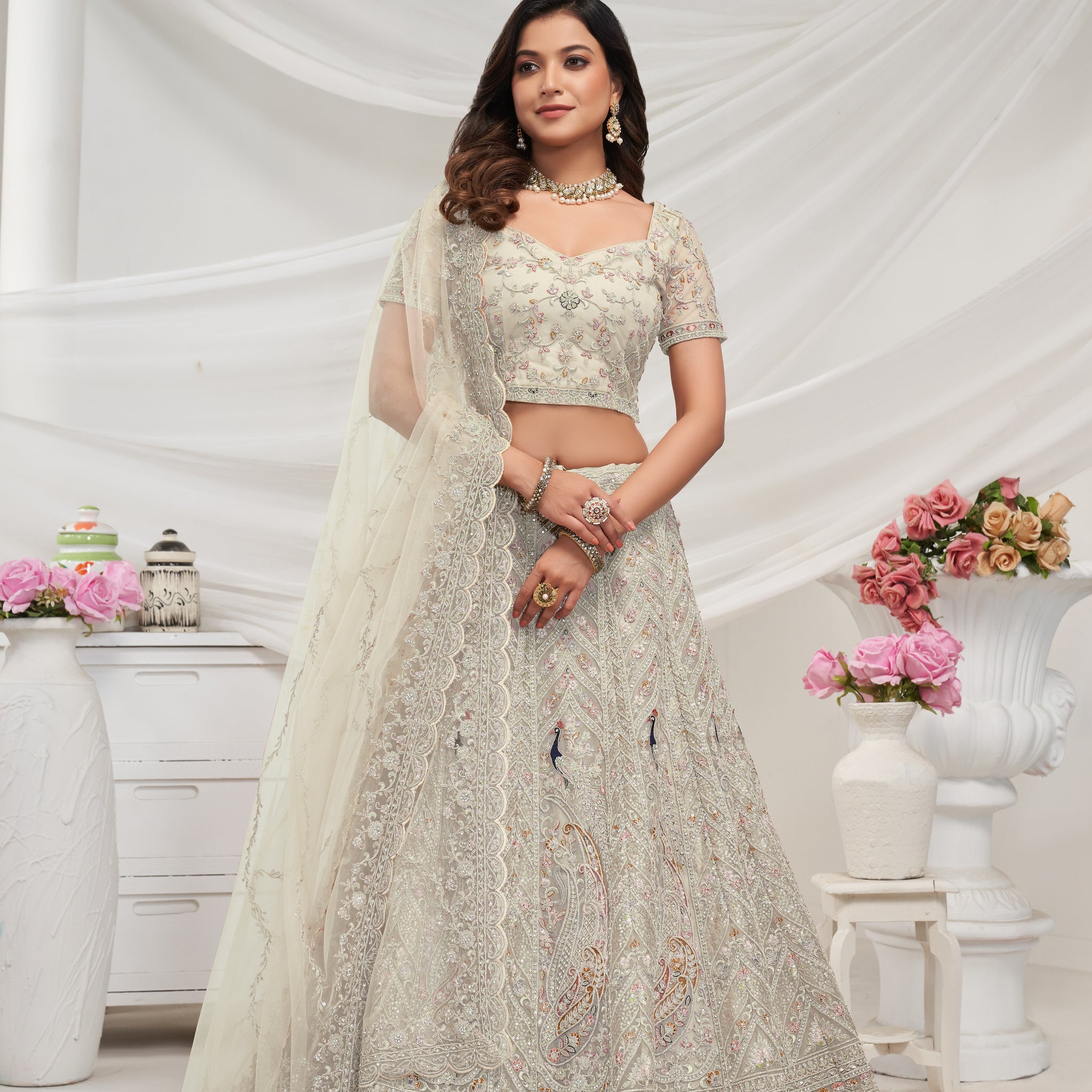 White Lehenga 