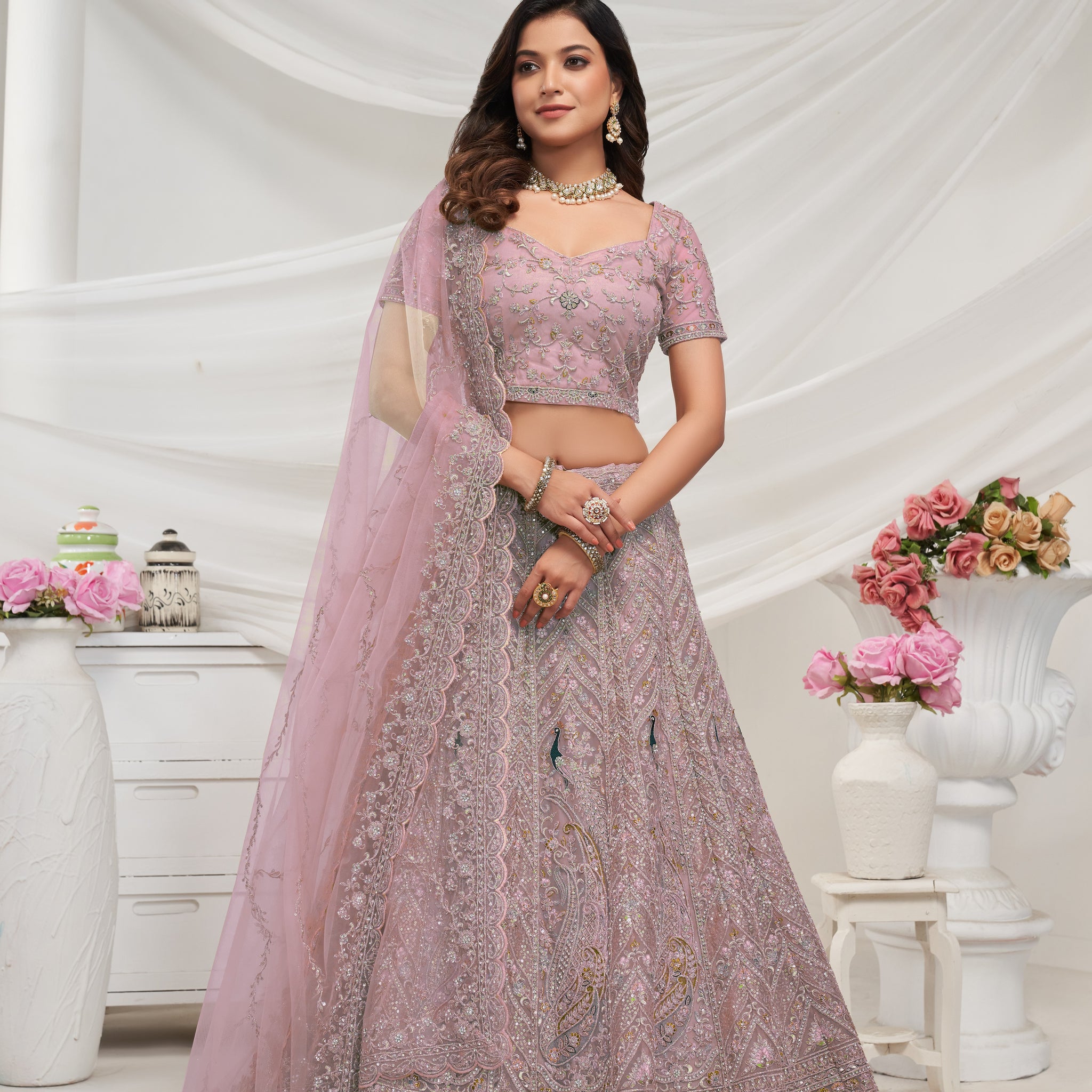 Net Lehenga