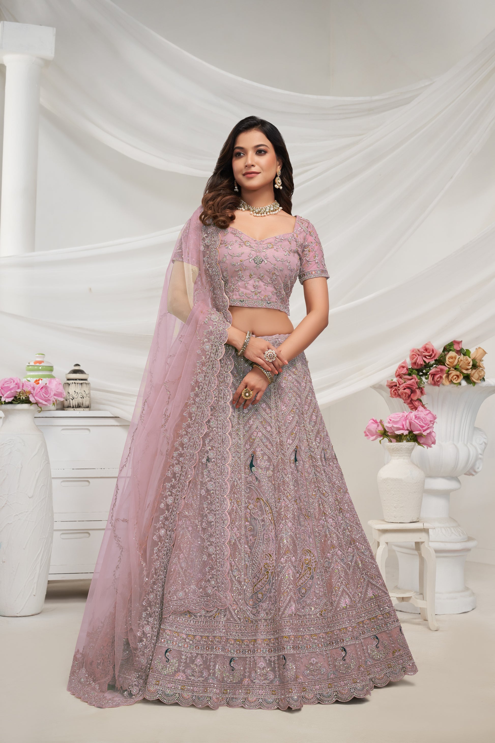 Net Lehenga