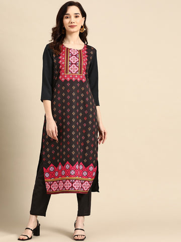 NAINA FESTIVE WEAR POLY CHANDERI KURTI