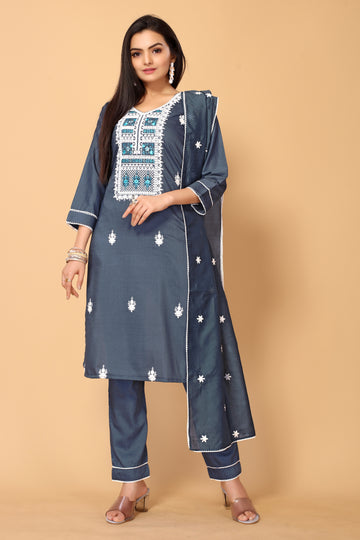 VEENA FESTIVE WEAR SILK BLEND KURTI